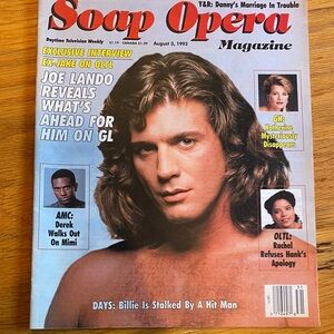 Aug 3rd 1993 Soap Opera Digest featuring Joe Lando from Dr Quinn Medicine Woman